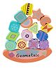 Urbane chic Wooden Balance Block Stacking Toys Lacing Beads Toys for kids- Geometric-16 piece(color may very)