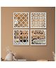 Homscape Royal Intricate Pattern Wooden Mirror Wall Art