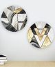 Homscape Set of 2 Luxury Ceramic Wall Hanging Plate