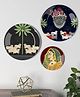 Homscape Set of 3 Ceramic Wall Hanging