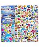 Bunie 3D Cute Sea World Theme Puffy Stickers Set  Pack of 4 Sheets Multicolor