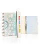Bunie Spiral Notebook Diary with Stencil Scale  1 Pc Random Color