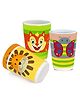 Bunie Cartoon Theme Bamboo Fiber Glasses for Kids  Set of 3 Random Design