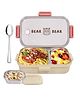Bunie Bear Theme Insulated Lunch Box with Spoon & 1 Small Soup Bowl