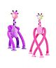 Bunie LED Telescopic Suction Cup Giraffe Pop Tube Toy  Set of 2 Pink Purple