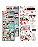 Bunie Escort Car Theme 3D Puffy Stickers Set  Pack of 2 Sheets Multicolor