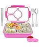Bunie Insulated Lunch Box with Spoon, Fork & Chopsticks  Pink
