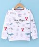 Smarty Boys Cotton Looper Knit Full Sleeves Sweatshirt with Text Print - White