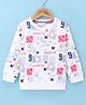 Smarty Boys Cotton Looper Knit Full Sleeves Sweatshirt With Text Print - White
