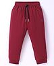 Smarty Boys Looper Knit Full Length Solid Lounge Pant - Maroon