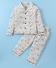 Smarty Boys 100% Cotton Knit Full Sleeves Night Suit - Light Lemon (Print May Vary)