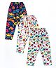 Simply Sinker Full Length Leggings Floral Print Pack of 3 - Navy & Off White