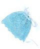Tipy Tipy Tap Lace Detailed Bonnet Cap - Blue-  Diameter 28 Cms