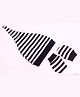 Tipy Tipy Tap Striped Coordinating Cap & Pair Of Mittens - Black & White-  Diameter 36 Cms