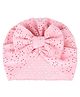 Tipy Tipy Tap Schifili & Bow Detailed Turban Cap - Pink-  Diameter 45 Cms