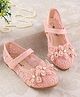 Cute Walk by Babyhug Velcro Closure Floral Applique Bellies - Pink