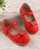 Cute Walk by Babyhug Velcro Closure Ballerina with Heart Applique - Red