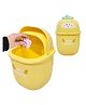 Funeiko Cartoon Theme Mini Table Dustbin with Swing Top Lid  Yellow