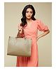 Fargo Women Typography Printed Beige Handbag 20L Capacity