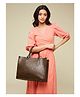 Fargo Women Typography Printed Brown Handbag 20L Capacity