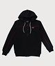 GINI & JONY Cotton Knit Full Sleeves Solid Hoddie - Black