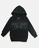GINI & JONY Cotton Knit Full Sleeves Hoddie with Text Print- Navy