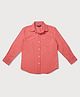 GINI & JONY Cotton Woven Full Sleeves Solid Shirt - Coral