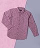 GINI & JONY Cotton Woven Full Sleeves Shirt with Floral Print - Pink
