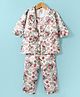 Enfance Full Sleeves Floral Printed Jacket With Coordinating Crop Top & Pant - Multi Colour