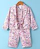Enfance Fruits Printed Jumpsuit With Full Sleeves Coordinating Jacket - Pink