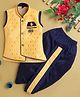 Jeet Ethnics Sleeveless Ethnic Block Motif Designed Kurta With Coordinating Dhoti - Yellow
