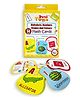 Desi Toys Thick Flash Cards for learning 4 topics- Alphabets /Letters, Numbers, Shapes & Colours with 50 fun images