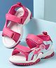 Cute Walk by Babyhug Sandals with Velcro Closure & Applique - Fuchsia