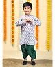 The Mom Store Cotton Full Sleeves Floral Printed  Dhoti Kurta Set - Mint Green & Lilac
