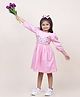 Jilmil Jilmil Girl's Pink Embroidred Cotton dress