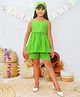 Jilmil Jilmil Girl's Green Checks Cotton top & Shorts