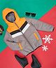 YU by Pantaloons Full Sleeves Colour Blocked Padded Hooded Jacket - Grey