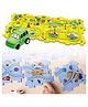 AKN TOYS DIY Assembling Electric Trolley, dinosaur  Puzzle Track Play Set with Vehicles, Battery-Operated Toy Vehicle & Puzzle Board, Rail Car Building Toys (color may vary )