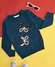 Pantaloons Junior Full Sleeves Butterfly Sequin Embellished Sweater - Blue