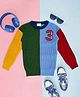 Pantaloons Junior Full Sleeves Colour Blocked Sweater - Multi Colour