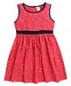 Funshine Rayon Sleeveless Casual Dress With Floral Print - Coral