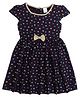Funshine Rayon Cap Sleeves Floral Printed Dress - D.Purple