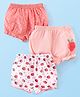 Babyhug Single Jersey 100% Cotton Knit Antibacterial Bloomers with Polka Dots & Peach Print Pack of 3 - Peach & White