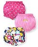 Babyhug 100% Cotton Knit Bloomers with Rainbow & Polka Dots Print Pack of 3 - Pink & Blue