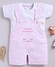 TOONYPORT Cotton Half Sleeves Mummas Munchkin Printed Dungaree Set - Pink