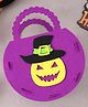 Halloween Themed Pumpkin Design Hand Bag- Purple