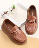 Cute Walk by Babyhug Slip On Loafer Shoes With Textured Design - Brown