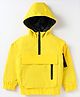 Pepito Woven Full Sleeves Hooded Jacket With Pocket- Yellow