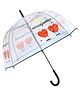 CHAATEWALA Hearts Detailed  Transparent See Through Umbrella -  Multi Colour
