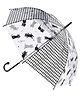 CHAATEWALA PVC Cats & Checked Detailed Transparent See Through Umbrella - Black & White